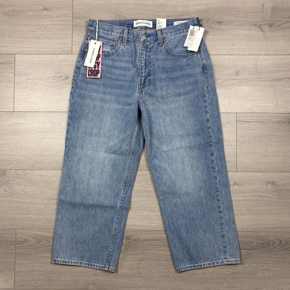 Denim Forum Womens The 90s Iggy Low Rise Cropped Straight Jeans Blue Size 27 - Picture 3 of 10